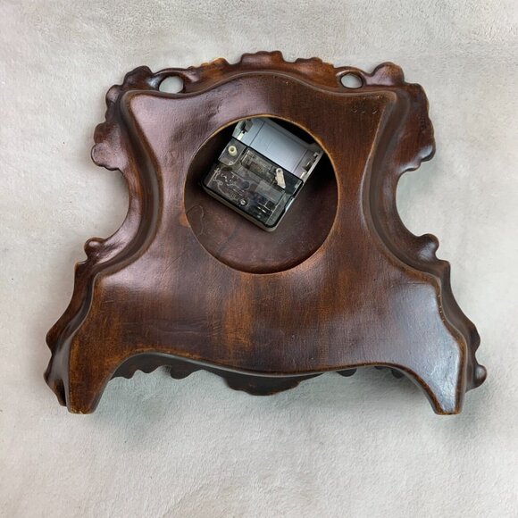 Arnel’s Vintage Hand Painted Wood-Look Ceramic Mantel Victorian Clock 10”H - Picture 15 of 16